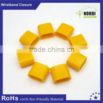 Plastic lock, plastic slide lock, plastic cord lock /OEM Factory fabric custom wristband with plastic lock