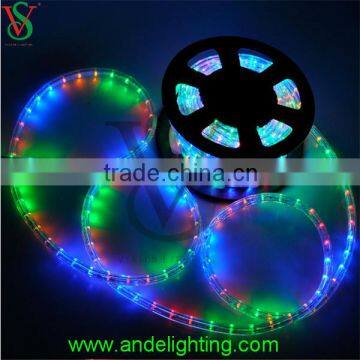 CE,.RoHS,GS Approved 2 wire 10mm multi-color led rope lights for outdoor decoration Christmas light