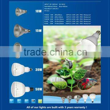 Best Selling Low and High Watt Power Par20 Par30 Par38 Global Bulb Led Plant Grow Light Red Plus Blue Full Spectrum Grow Light