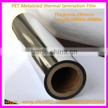 High Quality PET Metalized Thermal Lamination Film For Packaging and Printing
