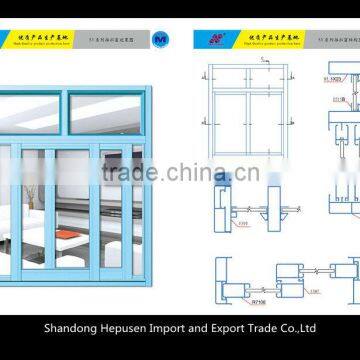 aluminum extruded profiles for aluminum sliding window