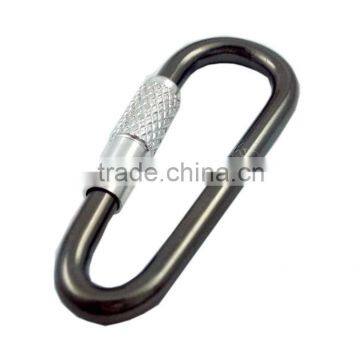 Fashion aluminum flat carabiner,carabiner with logo,mini aluminum carabiner