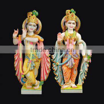 Radha Krishna Stone Marble Statue