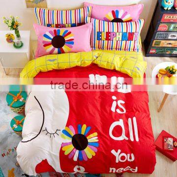 Colorful Cartoon Style Cotton Bedding Set for Kids