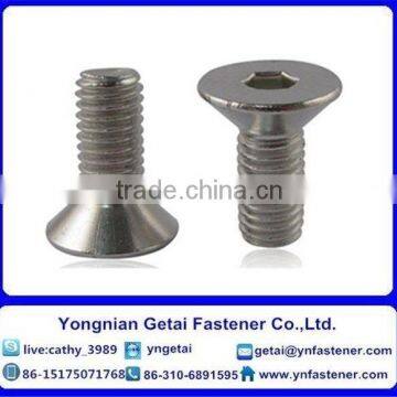 High quality Alloy Steel Hex Socket Flat Head Screw DIN7991