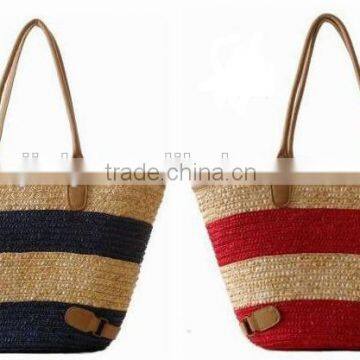 Hot sale Girl shoulder Woven Beach tote rattan Bag