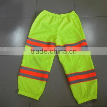 hi vis reflective yellow mesh safety pants