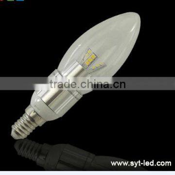 360 aluminum led candle light 3w 5w e14 candle light for home chandelier light