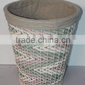 high quality customized willow/vicker laundry basket