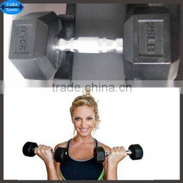 Rubber Coated Hex Dumbbell