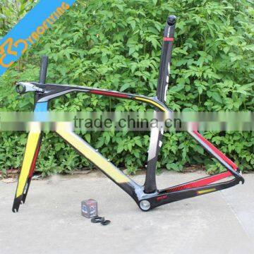 2015 New Arrival carbon fiber road bike frame,beautiful chinese carbon road bike frame light carbon road bike fraame for racing