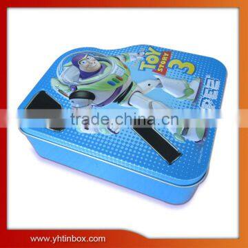 Irregular shape tin box