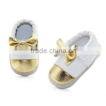 baby cute bow soft leather shoes best selling 2016