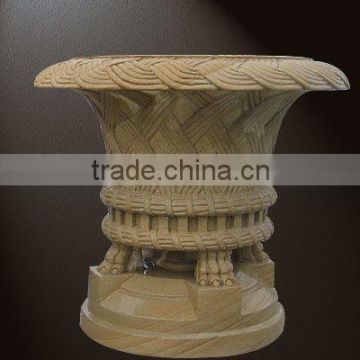 stone carving vase sculpture