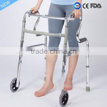 Elderly Walking Aid Support Height Adjustable Rollator Walker With Wheels in Frond photo-6