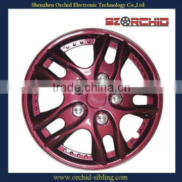 high quality single color replica 13inch 14inch 15inch ABS purple car wheel hubcaps