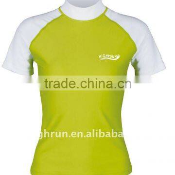 Wholesale Short Sleeve Blank mma Rash Guard for Surfing