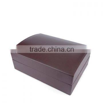 Chinese Factories Wholesale Custom High-grade PU Leather Watch Box, Brown Beautiful Gift Box