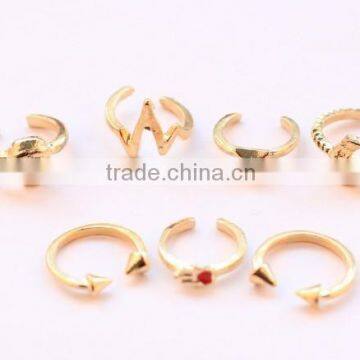 Fashion New 2016 Rings Jewelry Cute Gold Plated Alloy Knuckle Ring photo-2