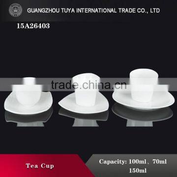 High quality ceramic cup dish, white ceramic cup of Chinese tea