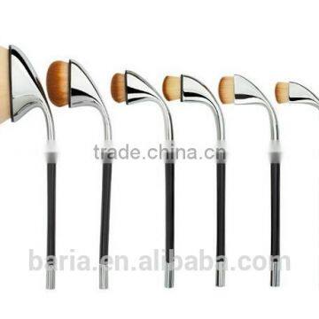 2016 World Best Selling Products Cosmetics Golf Makeup Brushes Free Samples Oval Makeup Brush Set photo-3