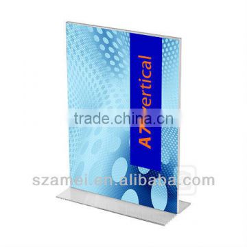 low price OEM A4 size vertical acrylic menu display holder