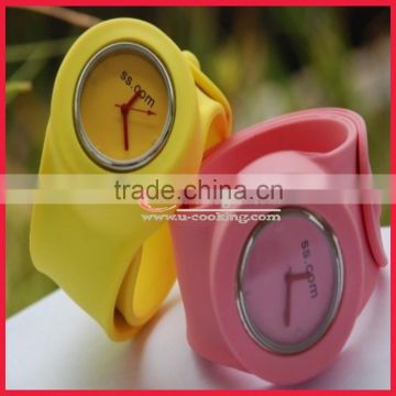 Promotional silicone slap watch with Janpanese Movement