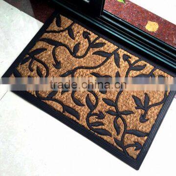 Natural Coco Fiber on Rubber Door Mat