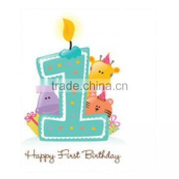 personalized handmade color painted decorative Number Birthday Candle