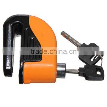Orange 6mm Security Motorcycle Motorbike Sturdy Wheel Disc Brake Lock Safety Alarm / Key photo-3
