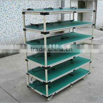 Hand cart by pipe rack system