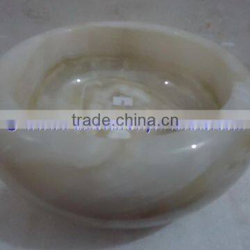 The Most Beautiful& Best Quality PURE WHITE ONYX ROUND TYRE SHAPED SINKS AND BASINS photo-4