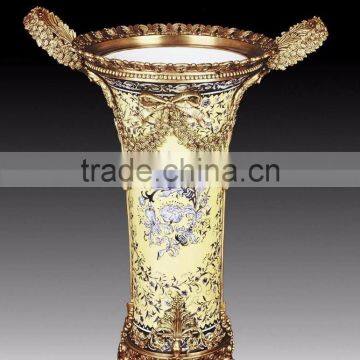 Elegant White Handicraft Ceramic Flower Receptacle With Lady Dancing photo-5