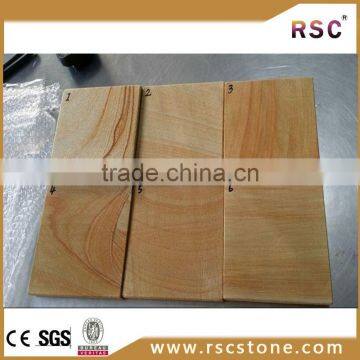 cheap yellow wooden sandstone for wall