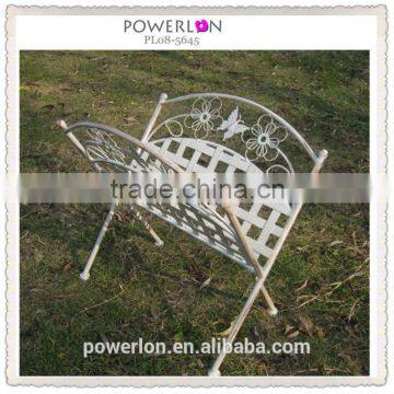 Antique White Foldable Metal Book Disply Rack PL08-6430 photo-4