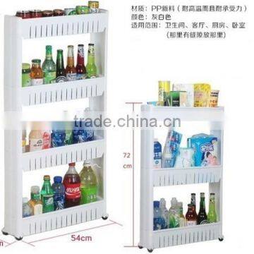 Kitchen Plastic Save Space Storage Trolley and Storage Organizer