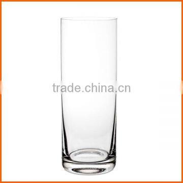 OEM tall cylinder clear glass vase