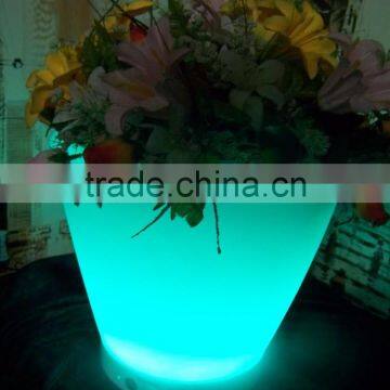 Die27 CM PE Plastic LED Lighted Planter Pots/LED Flower Pot for Home Garden Loft photo-3