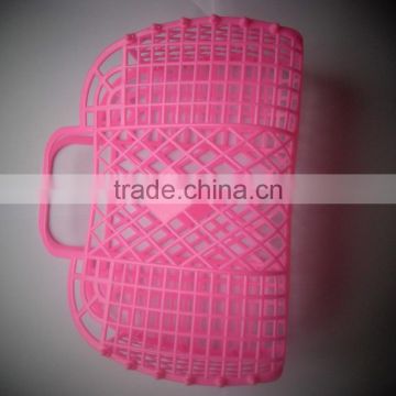 high quality cheap price small foldable plastic baskets/folding plastic storage basket/plastic baskets with hole/folding basket