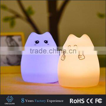 LED Color Changing Silicone Animal Night Light Cat Led Light photo-2
