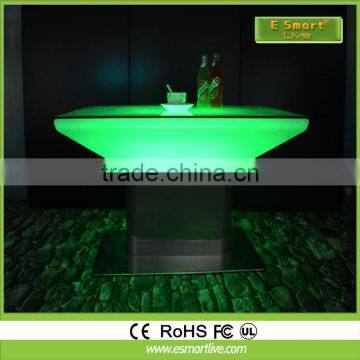 New design fashion shape modern LED coffee table plastic coffee tea table