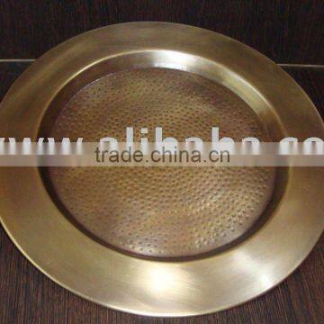 Metal Charger Plate< Hammer Charger Plate,Designer Charger Plates