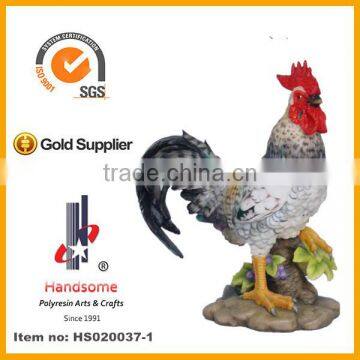 21 Inch Garden Decoration Lifelike Resin Standing Animal Sculpture Rooster photo-4
