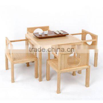 Dining Room Furniture Type Bamboo 4 Pcs Chair Formal Dining Set
