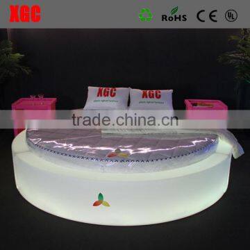 Hot Sale XGC Luxury Oval Shaped Bed With 16 Colors Changing LED Lighting photo-4