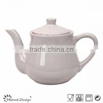 2015 latest design teapot set relief, stone porcelain teapot, high quality promotional teapot