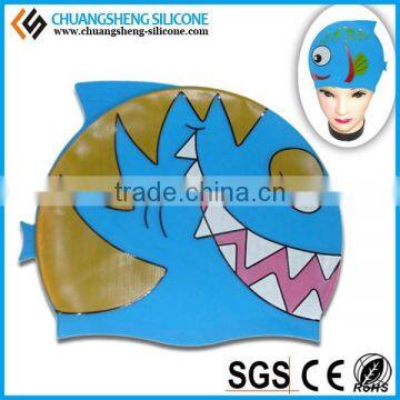 DURABLE SPORTY SILICONE FLEXIBLE CAP WITH THE EAR FOR SWIMMING photo-2