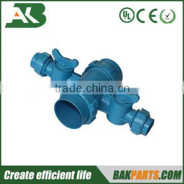 Plastic 4 way pipe joints special fittings with switch