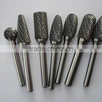 Double cut Tungsten Carbide Rotary Burrs Cutting Tools By CNC machine