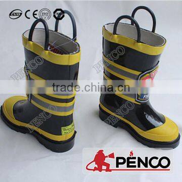 Fire Fight Fashion Boots Rubber Retardant Safety Oilproof Acid Resistant Waterproof Steel Toe Caps Ankle photo-3